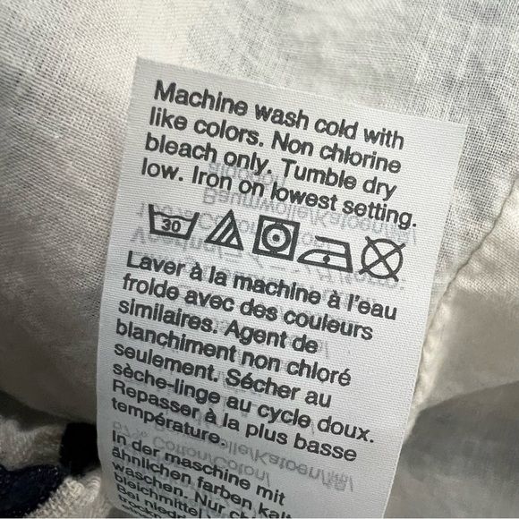 J. Crew Linen Blend Button Front Dress Nautical Old Money Country Club Size‎ 0 - Picture 10 of 11